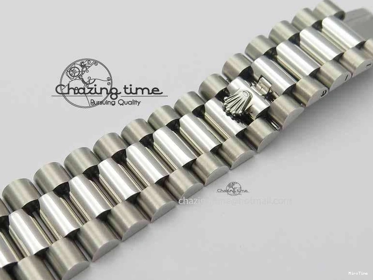 MiroTime 0423 Unisex Day Date 40mm SS BP Maker Best Edition Silver Dial Diamond Markers On SS Bracelet ETA 3690